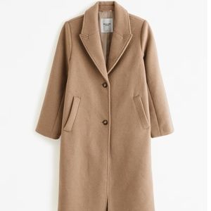 A&F classic tan pea coat